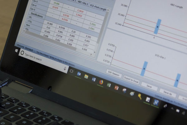 laptop showing showing software screen
