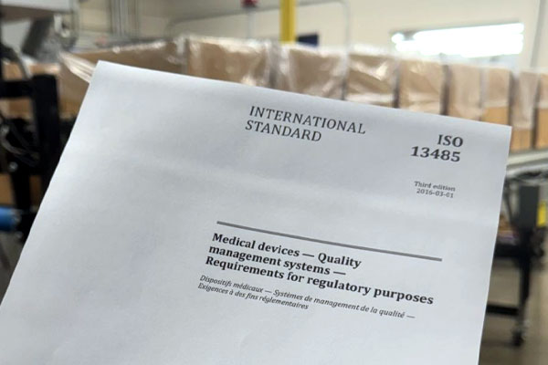ISO paper cover letter for medical devices